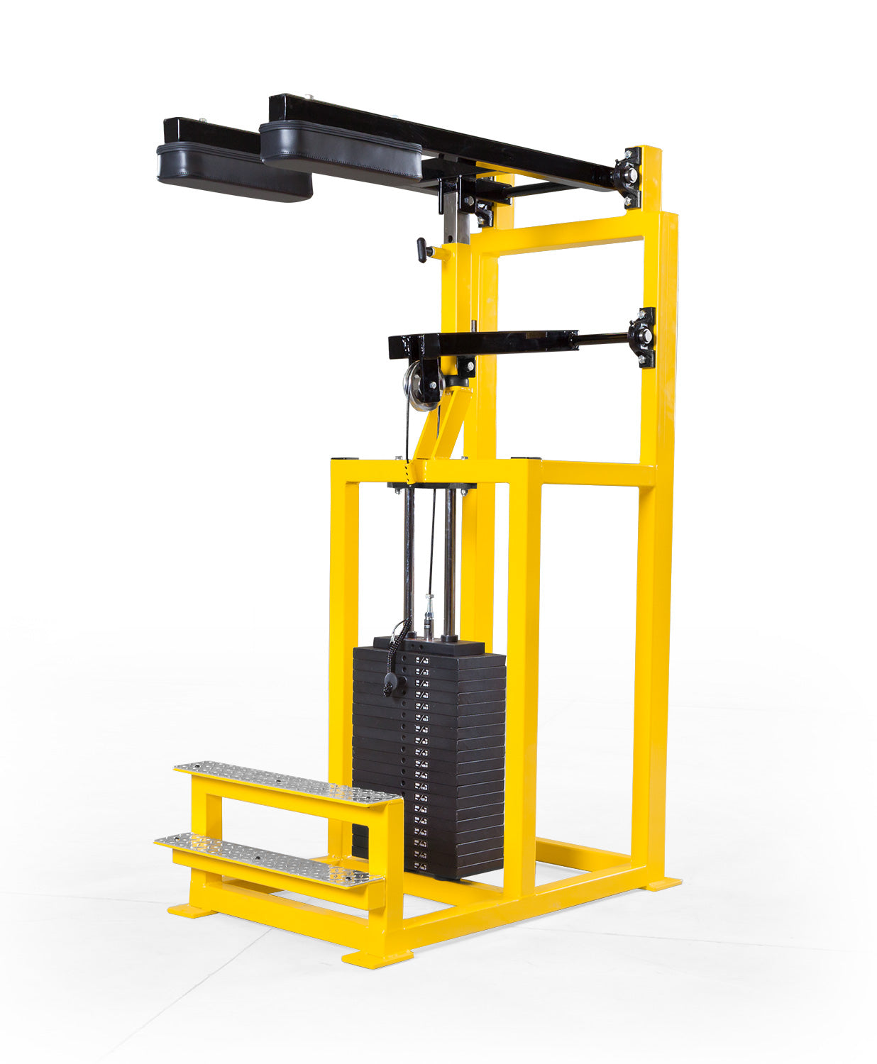 Elitefts Standing Calf - Selectorized Yellow Frame Black Pad