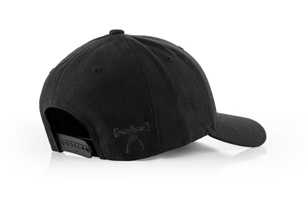 elitefts Snapback Baseball Black "E" Hat side view