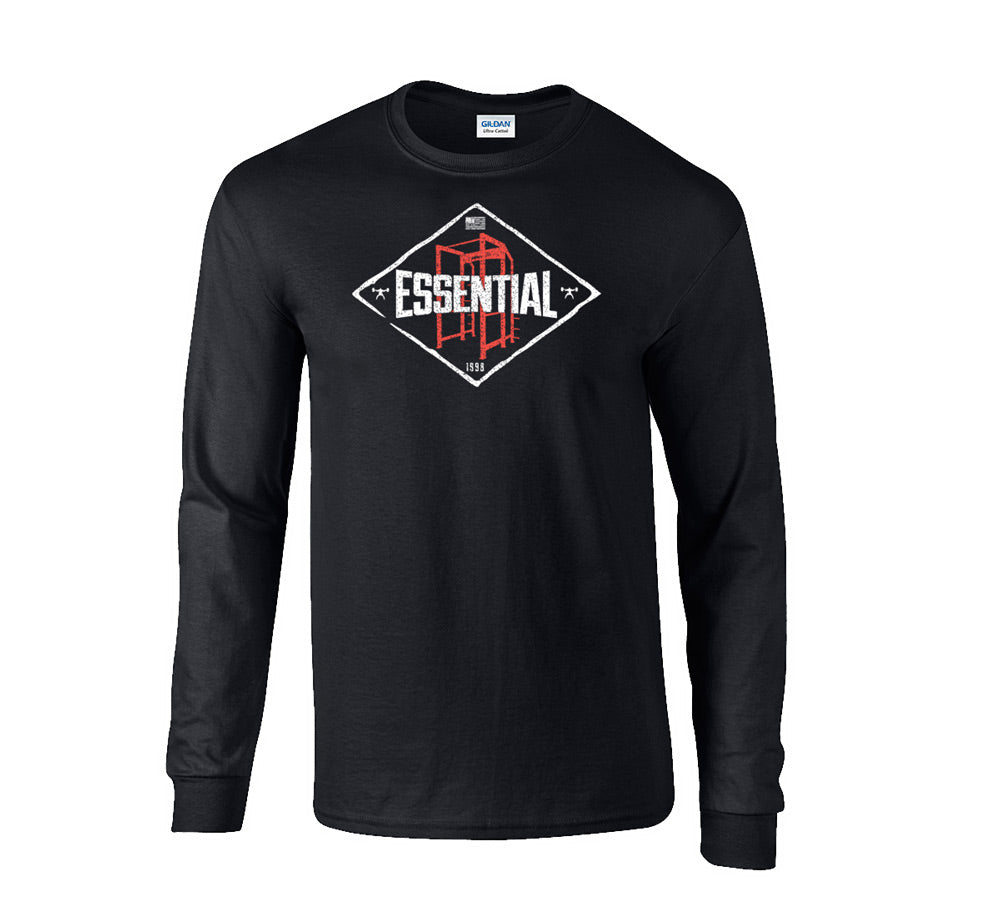 picture of elitefts Essential Rack Long Sleeve T-Shirt black