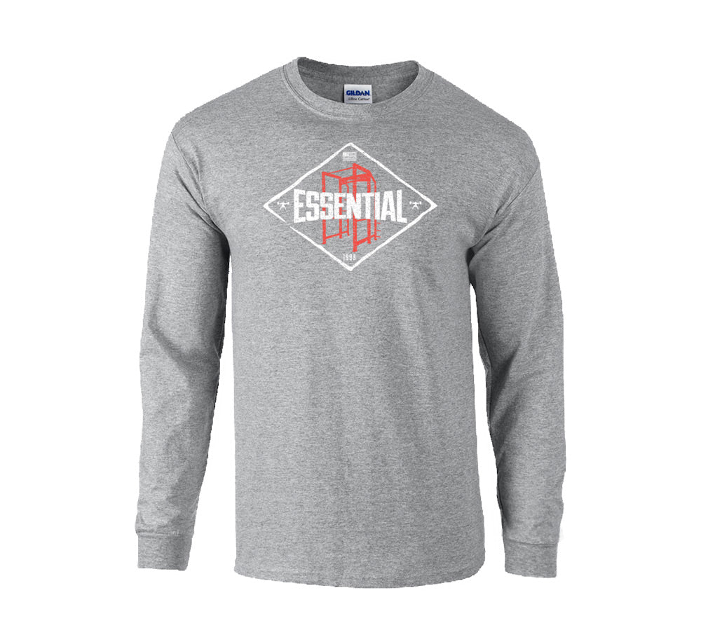 picture of elitefts Essential Rack Long Sleeve T-Shirt grey