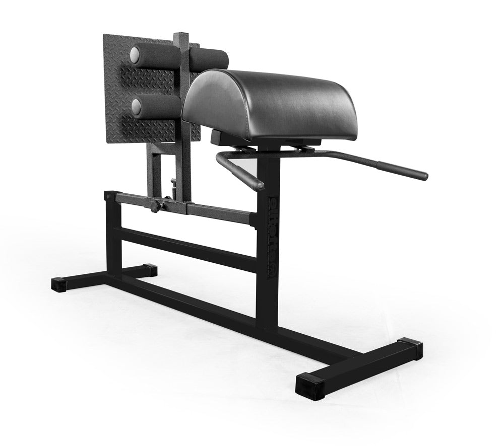 Black weightlifting machine on a white background