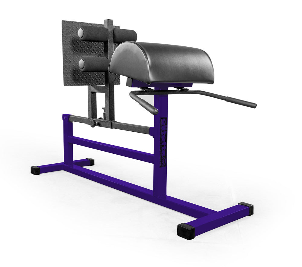 Fitness machine with purple base and black top on a white background