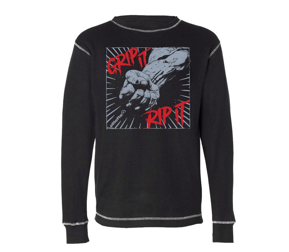elitefts grip it thermal long sleeve shirt black
