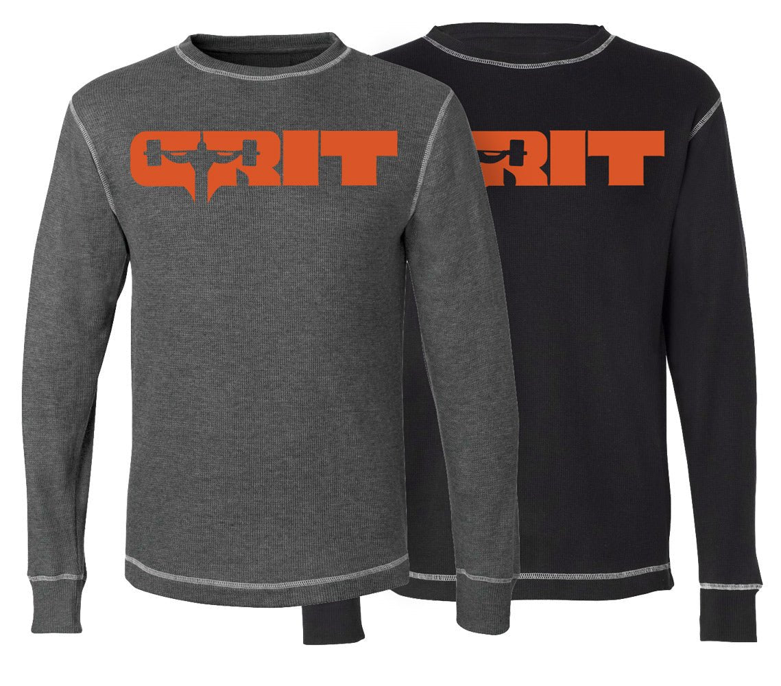elitefts Grit Orange Thermal Long Sleeve Shirt