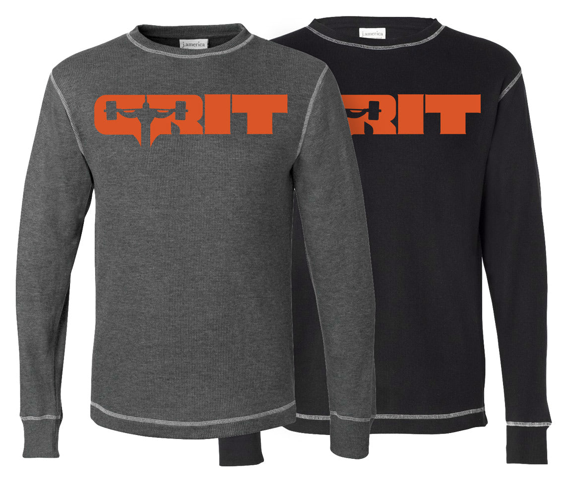 elitefts Grit Orange Thermal Long Sleeve Shirt