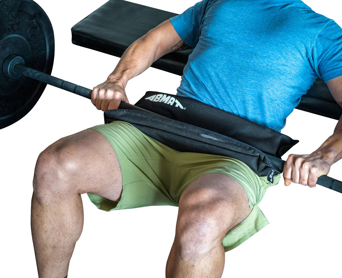 picture of abmat hip thrust pad in use