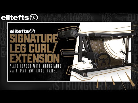 elitefts Signature Leg Ext/Curl Plate Loaded with Adjustable Main Pad & Logo Panel-all-groups