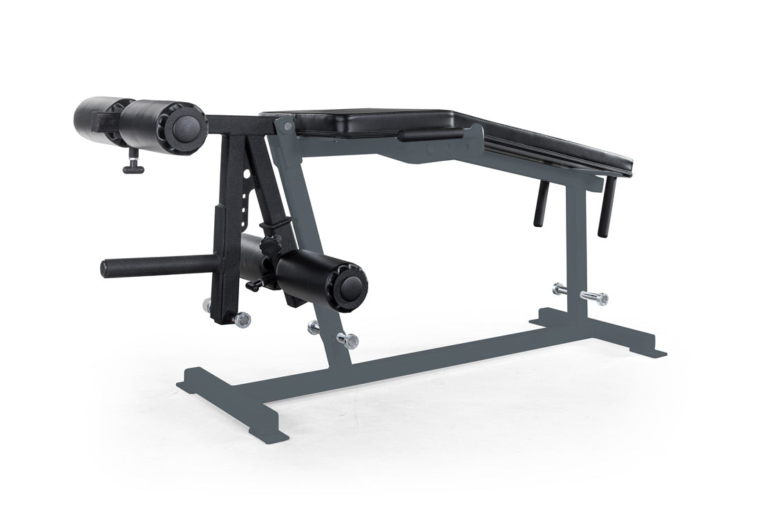 Black weight lifting bench on a white background