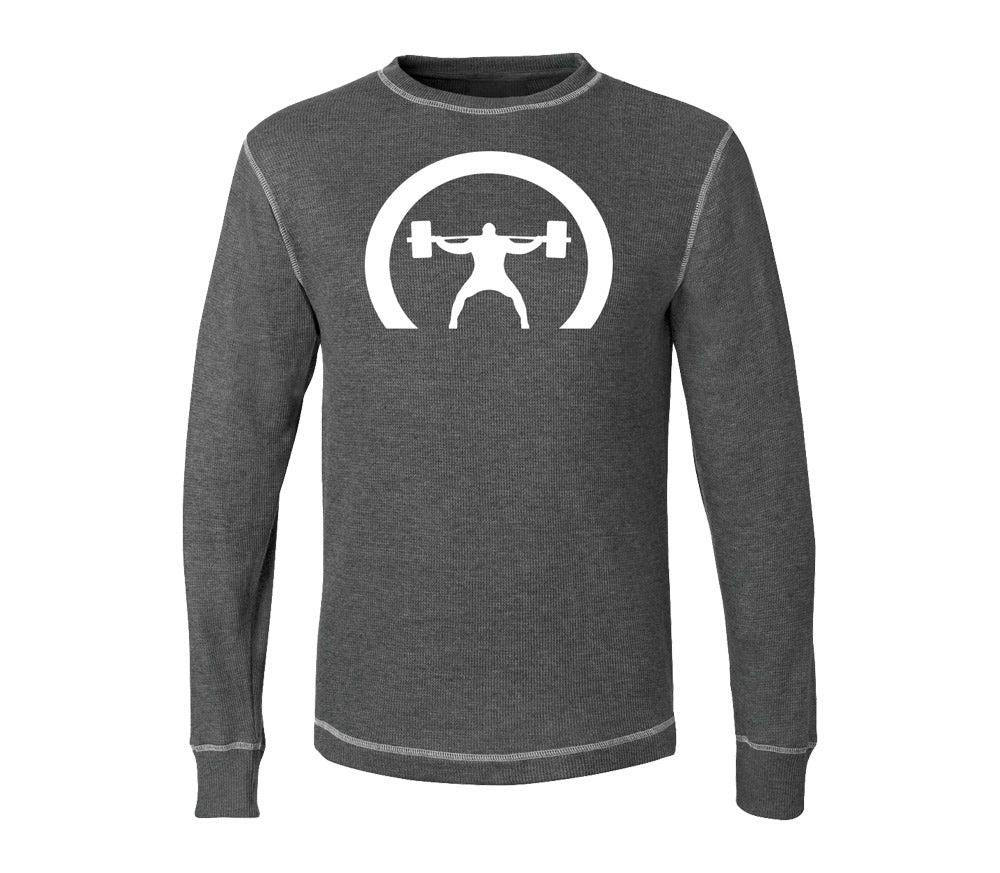 picture of charcoal Men's Crescent Only thermal T-shirt grey