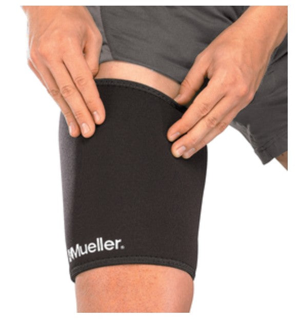 picture of Mueller Thigh Sleeve in use