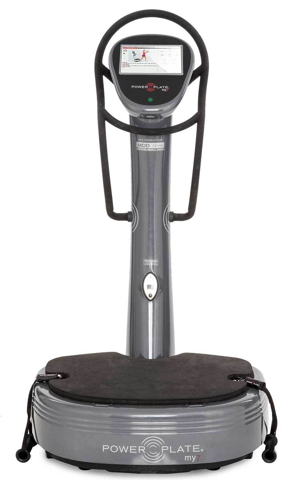 Power Plate vibration machine on a white background
