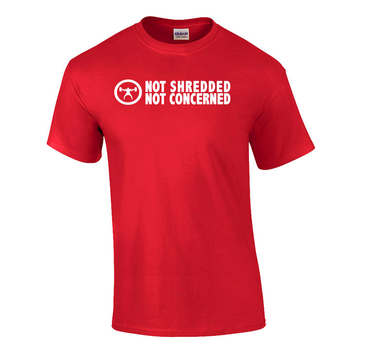 elitefts Not Shredded Not Concerned T-Shirt Red