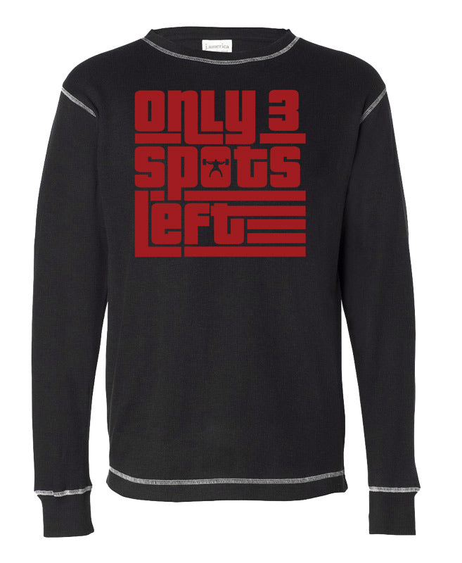 elitefts Only 3 Spots Left Thermal Long Sleeve Shirt black