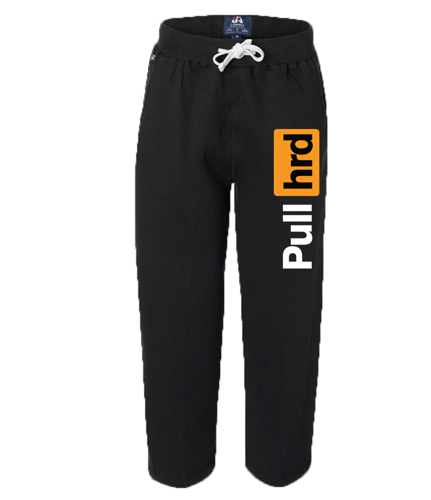 elitefts Pull Hard Open Bottom Sweatpants Black