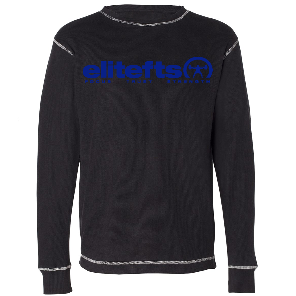 picture of Royal Blue Tagline thermal T-shirt black