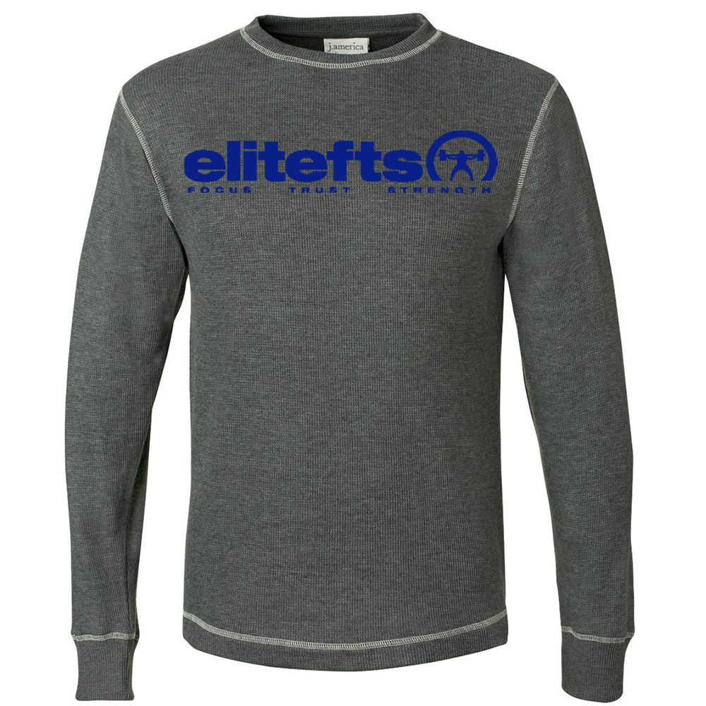 picture of Royal Blue Tagline thermal T-shirt grey
