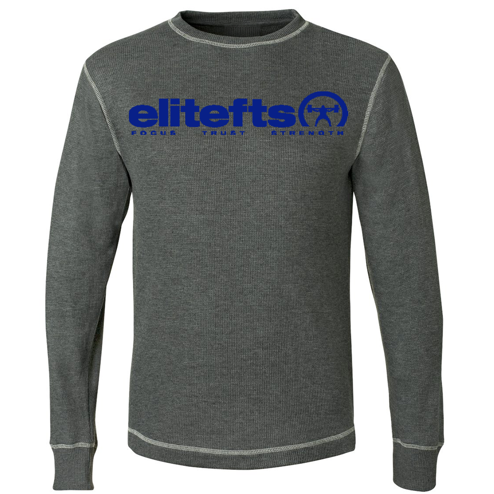 picture of Royal Blue Tagline thermal T-shirt grey