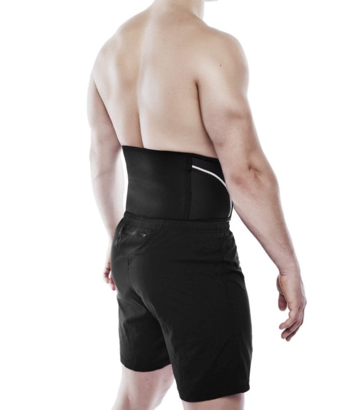 picture of 5mm qd back support rehband in use