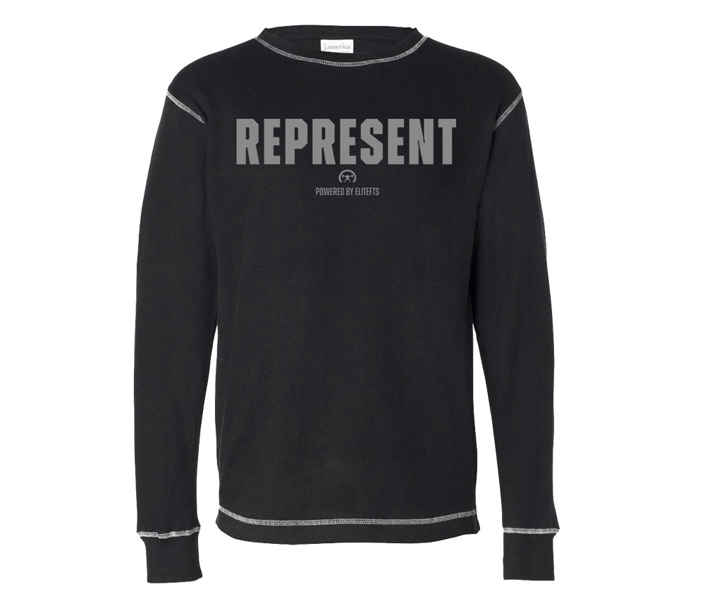 elitefts represent thermal long sleeve shirt black