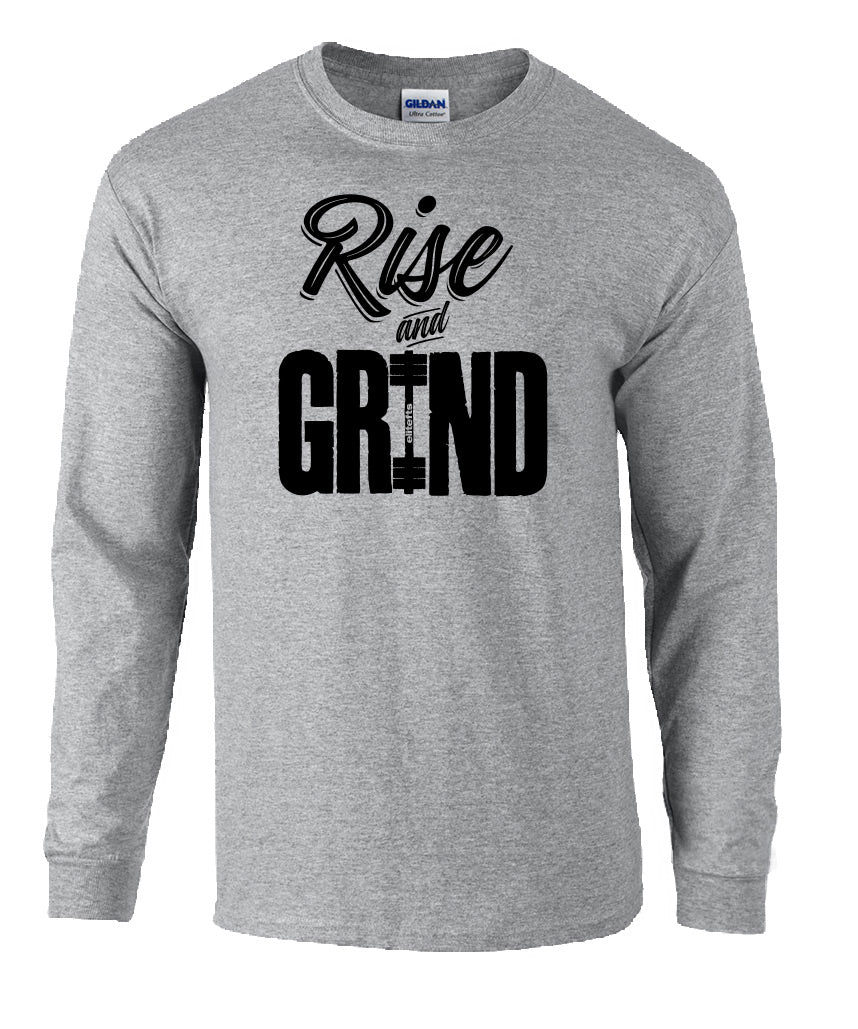 elitefts Rise and Grind Long Sleeve T-Shirt GREY