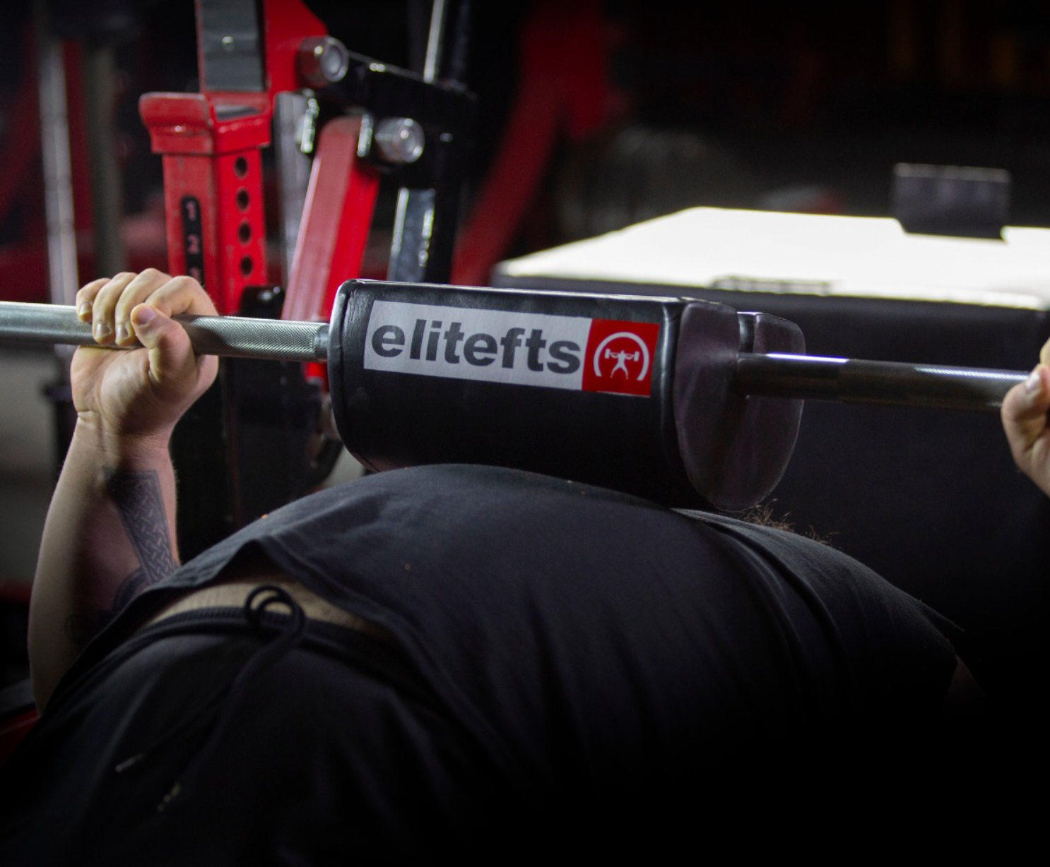 picture of using the shoulder saver for the bench press