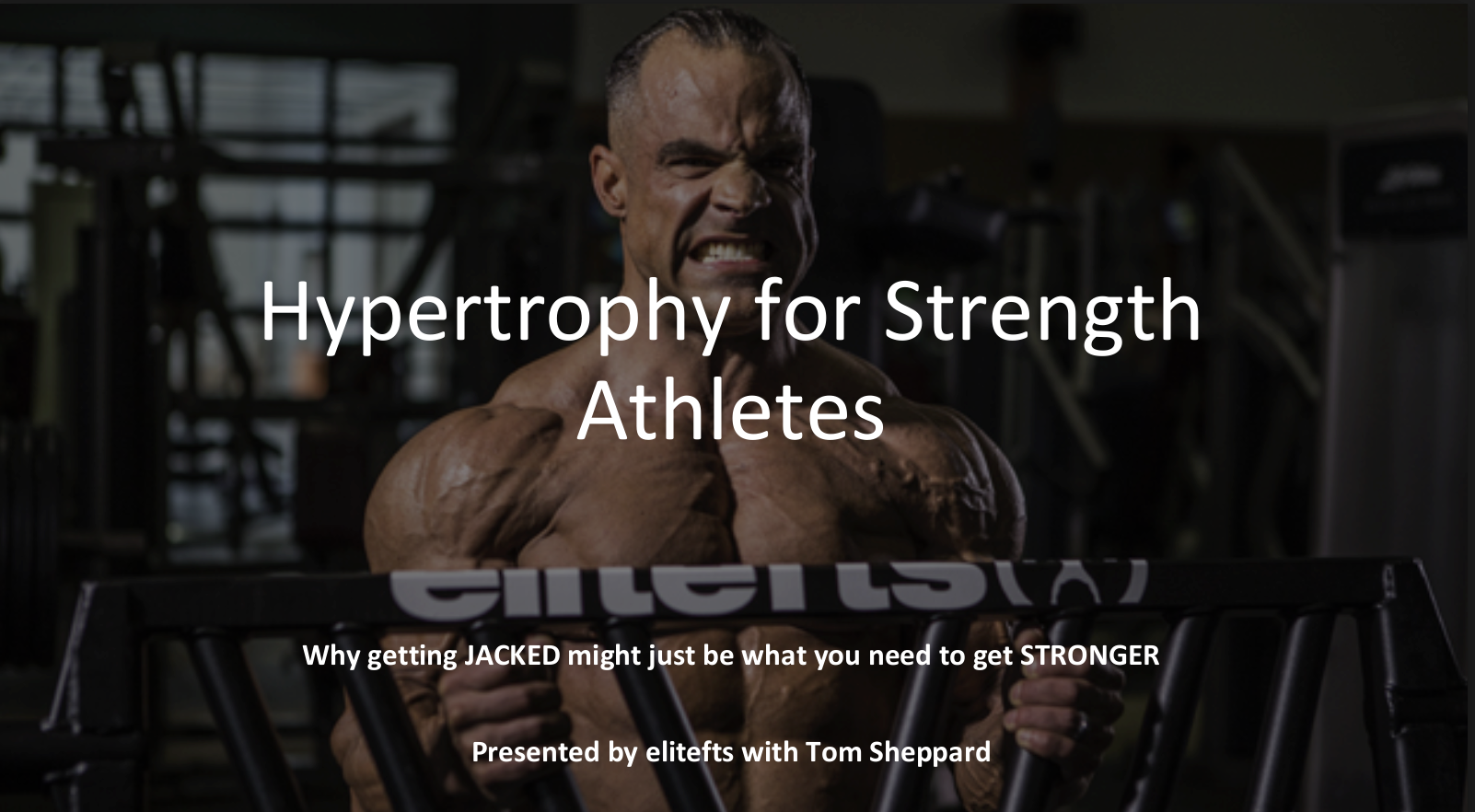 HYPERTROPHY TRAINING FOR ATHLETES