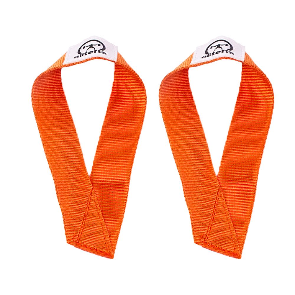 ELITEFTS OLD SCHOOL ORANGE WRIST STRAPS