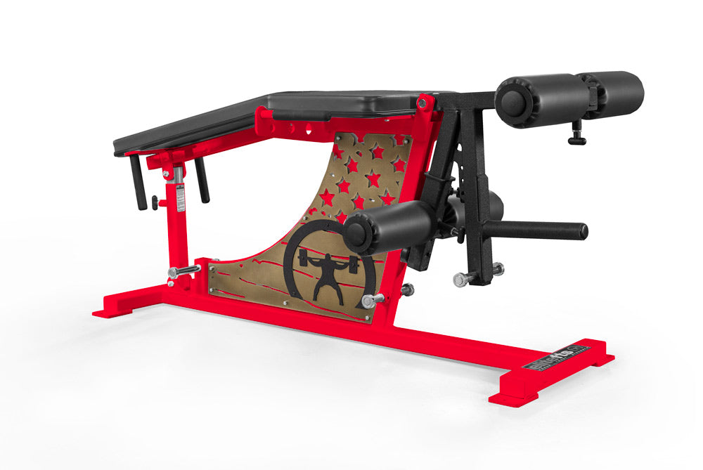 elitefts Signature Leg Ext/Curl Plate Loaded with Adjustable Main Pad & Logo Panel