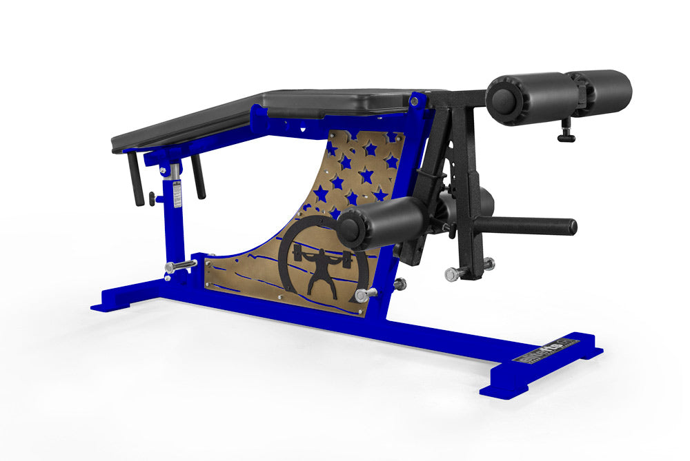 elitefts Signature Leg Ext/Curl Plate Loaded with Adjustable Main Pad & Logo Panel