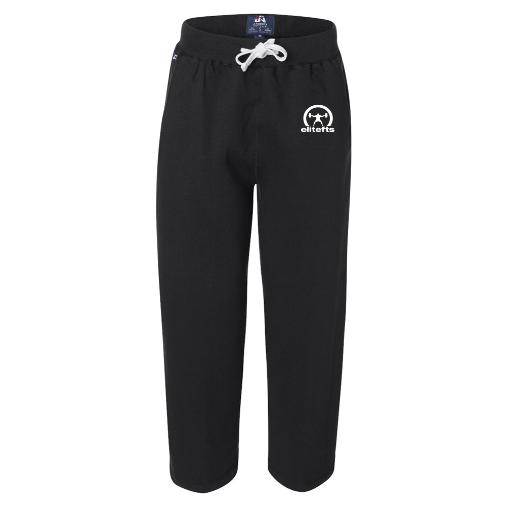 elitefts Crescent White Open Bottom Sweatpants