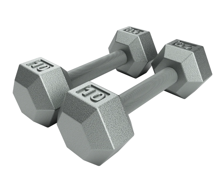 solid hex dumbells 10