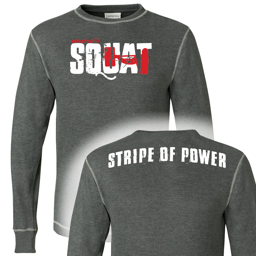 picture of charcoal Stripe of Power thermal T-shirt