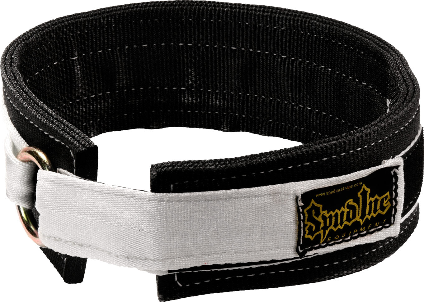 SPUD MEN'S DEADLIFT BELT 3 PLY BLACK/WHITE