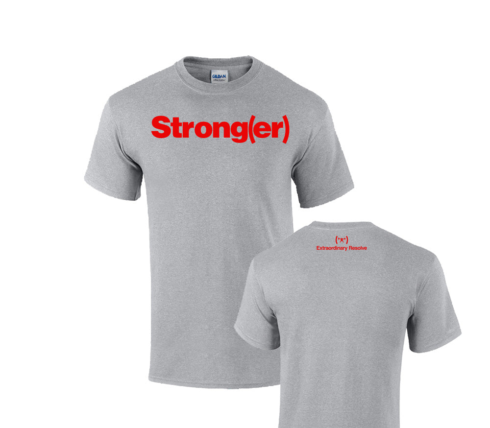 picture of elitefts Strong(er) Red T-Shirt grey