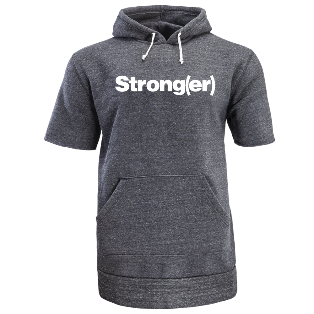 elitefts Strong(er) White Baller Hoodie grey
