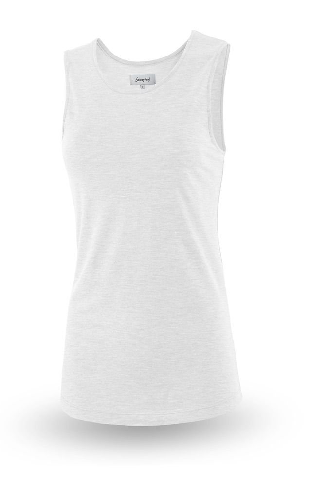 White sleeveless top on a white background