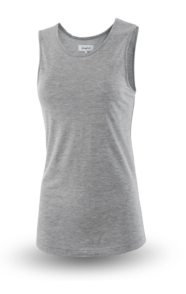 Gray sleeveless shirt on a white background