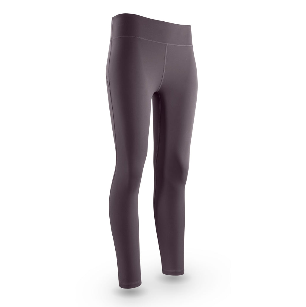 Dark gray leggings on a white background