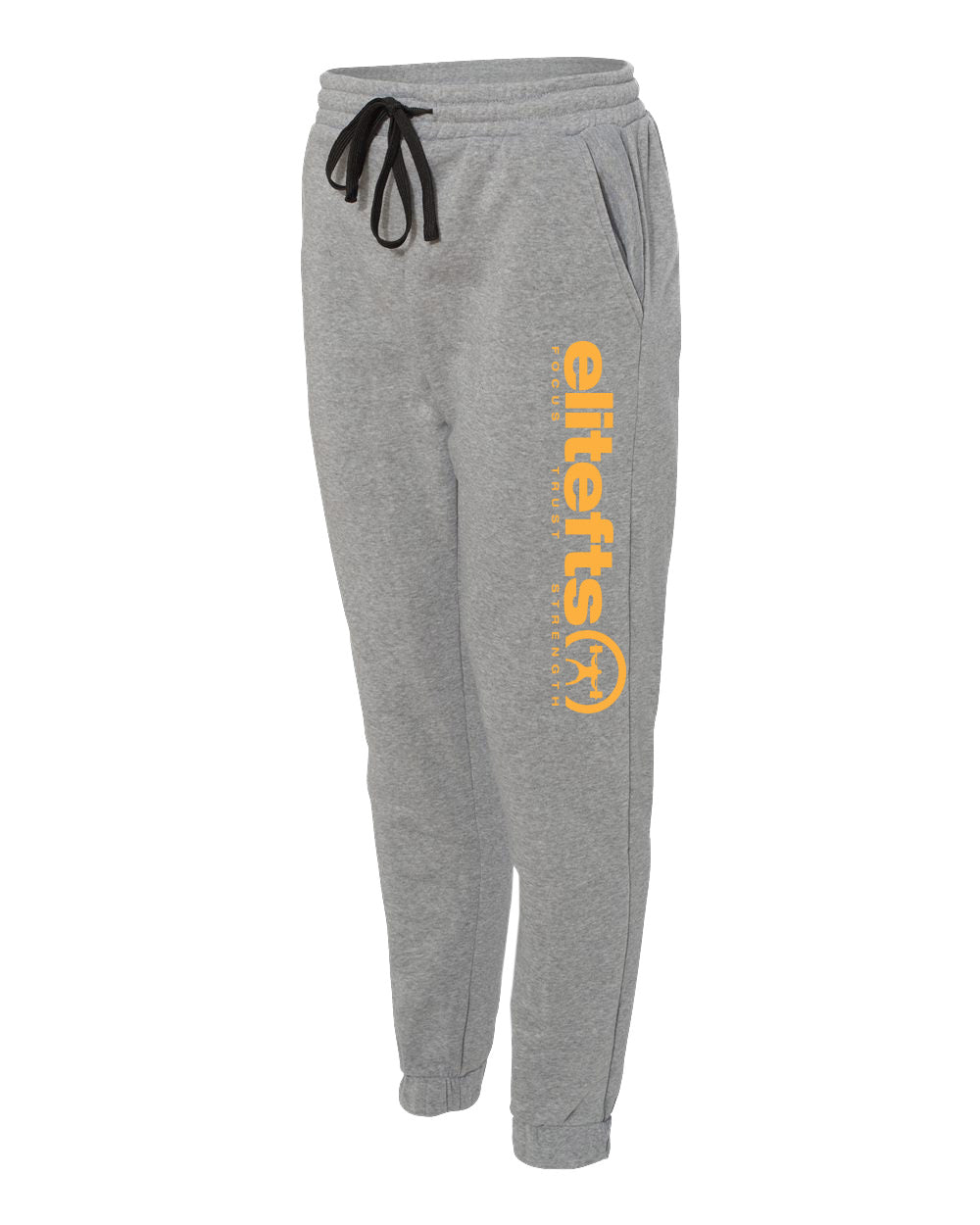 elitefts Tagline Gold Fleece Jogger Pants grey