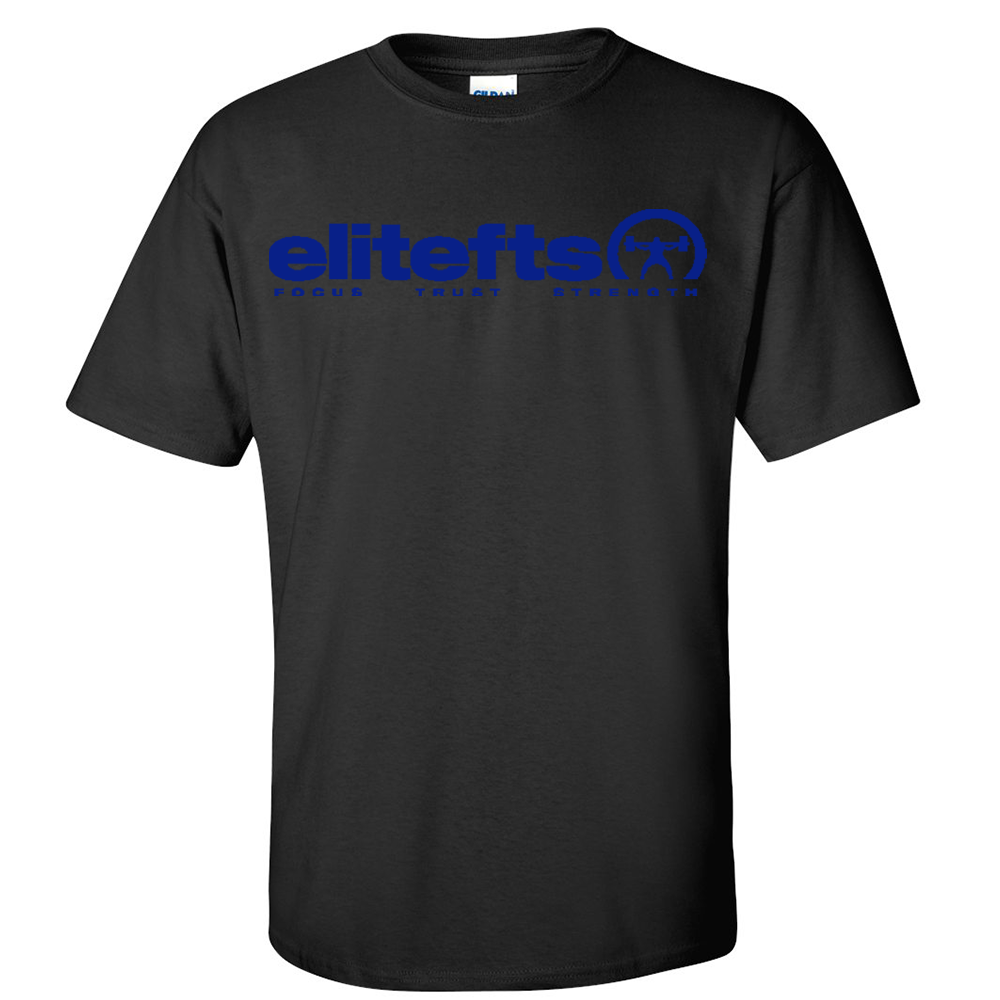 elitefts Tagline Royal Blue T-Shirt black
