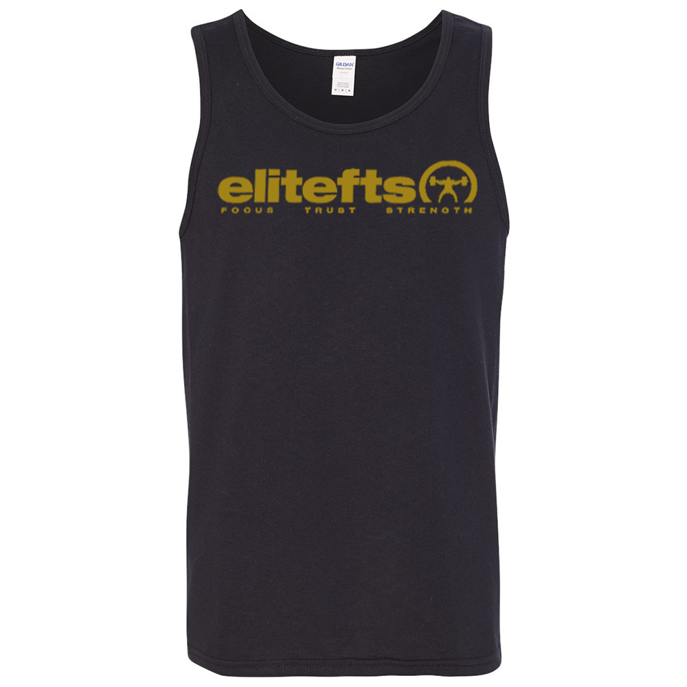 elitefts Tagline Vegas Gold Tank Top black