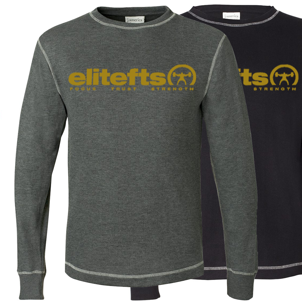 elitefts Tagline Vegas Gold Thermal Long Sleeve Shirt