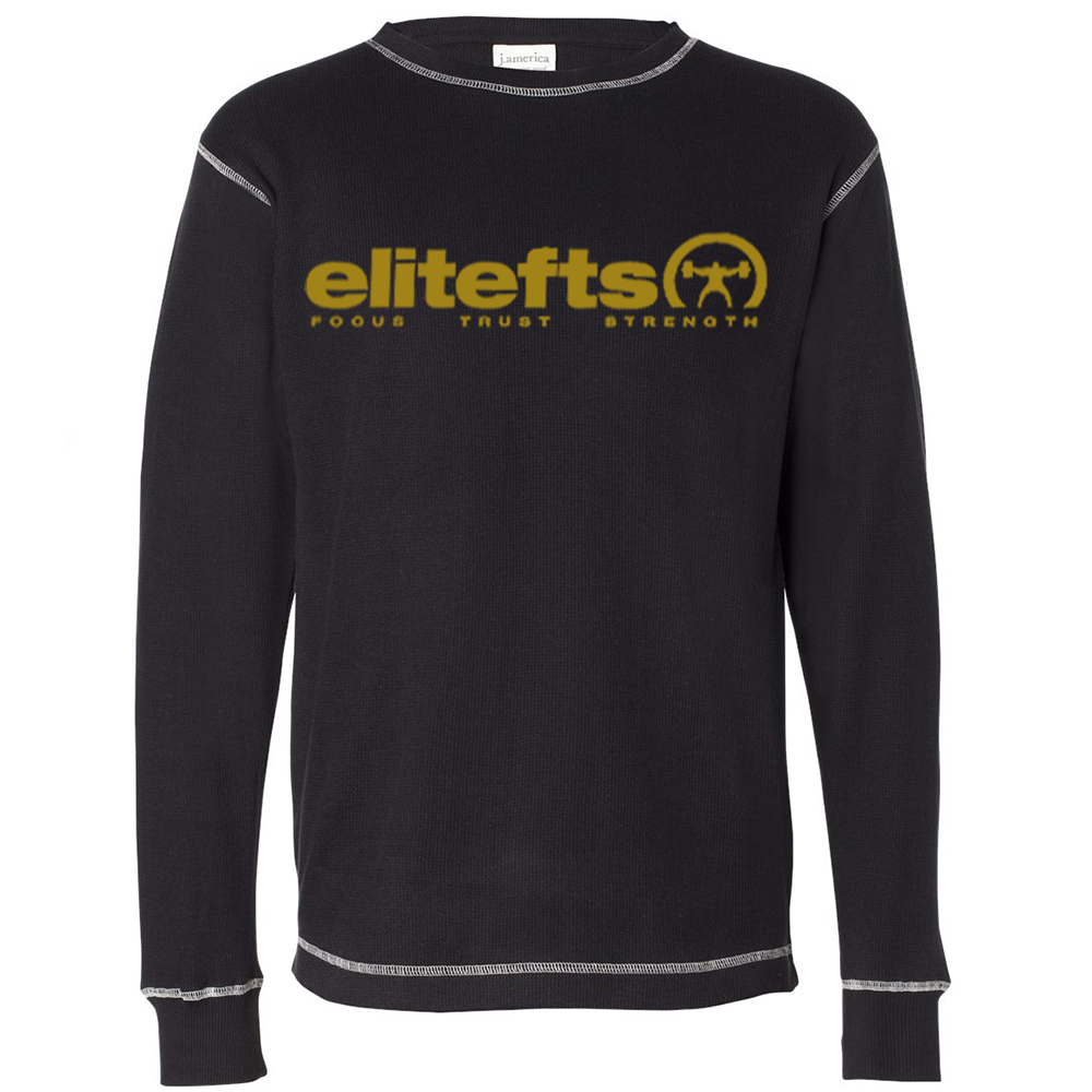 elitefts Tagline Vegas Gold Thermal Long Sleeve Shirt black