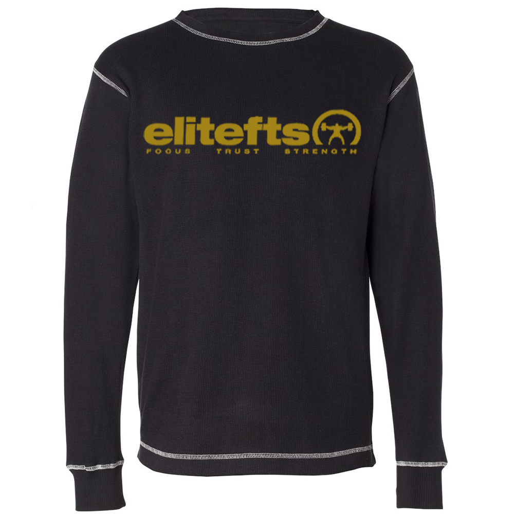 elitefts Tagline Vegas Gold Thermal Long Sleeve Shirt black
