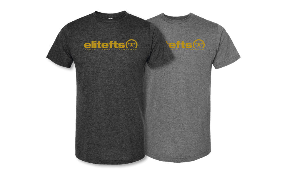 picture of elitefts Tagline Vegas Gold Premium T-Shirt