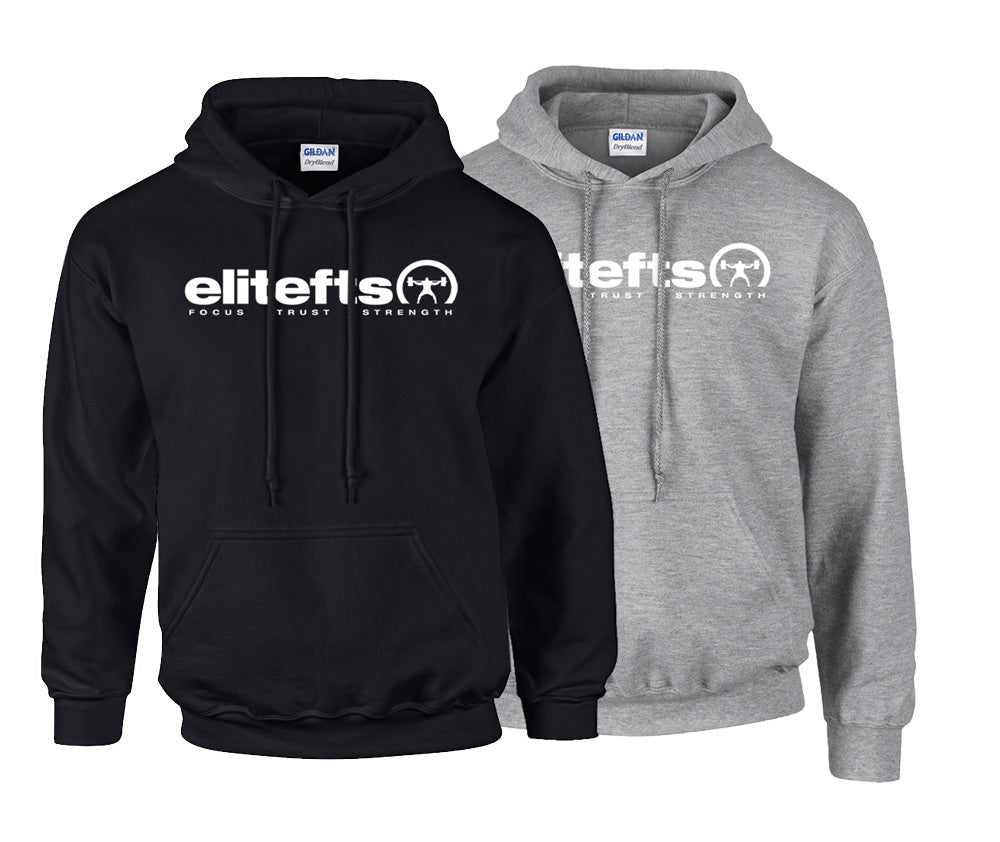 elitefts Tagline White Hoodie