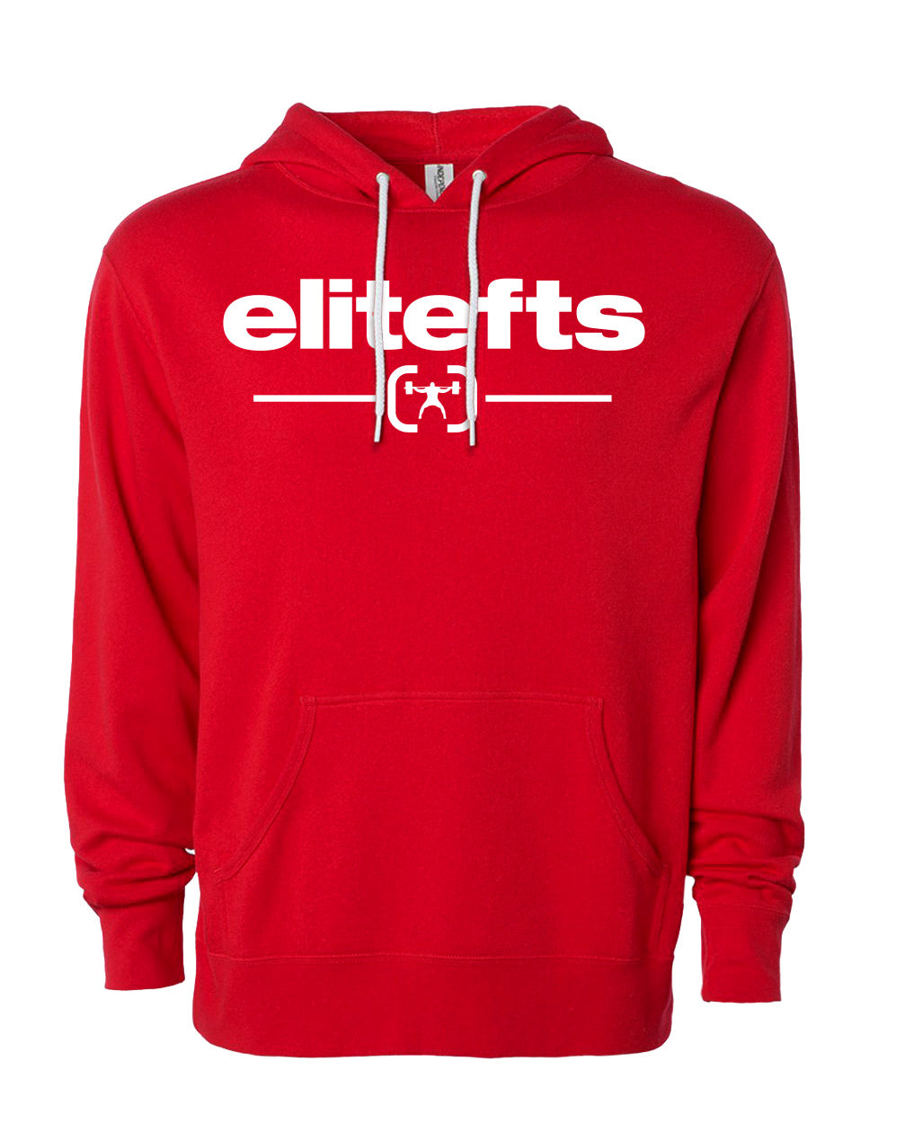 picture of elitefts Tagline Locked Lightweight Hoodie red