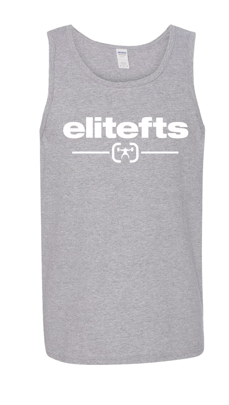 picture of elitefts Tagline Locked Tank Top grey