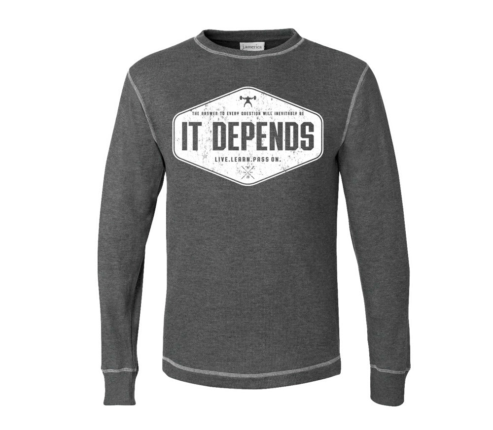 elitefts It Depends Thermal Long Sleeve Shirt grey