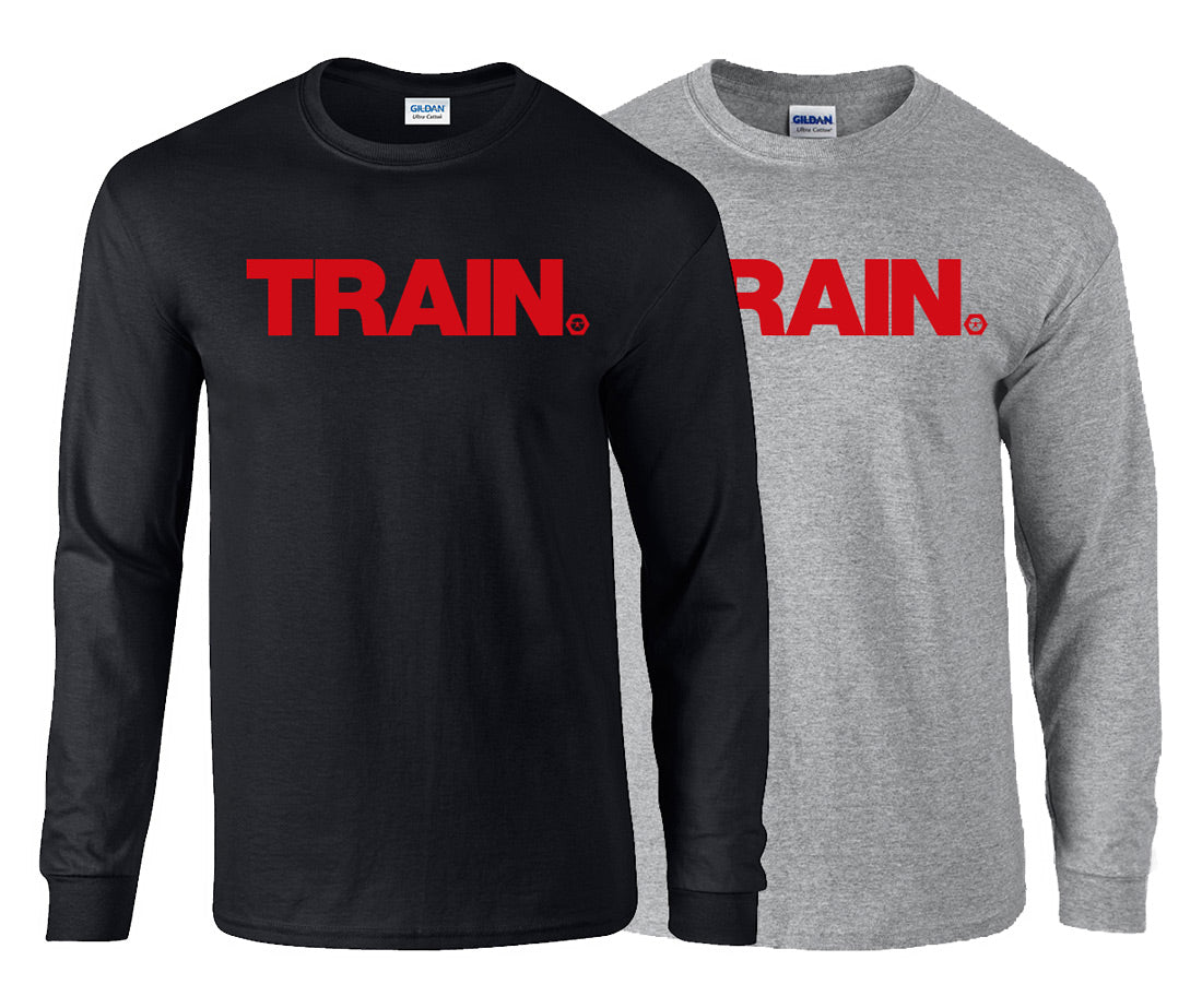 picture of elitefts Train Red Long Sleeve T-Shirt